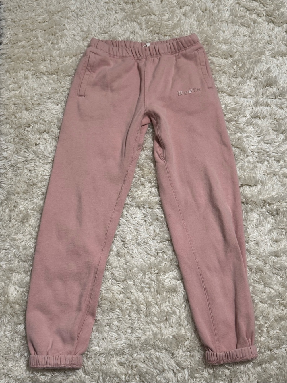 Roots women’s Pink Fleece Joggers
